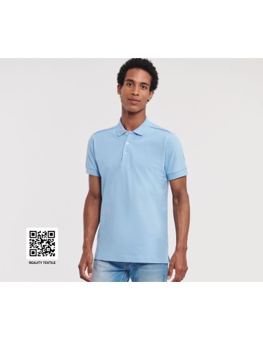 RUS-0R566M0-Men's Fitted Stretch Polo